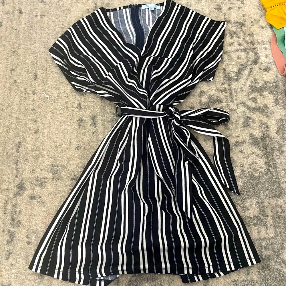 Navy and White dress